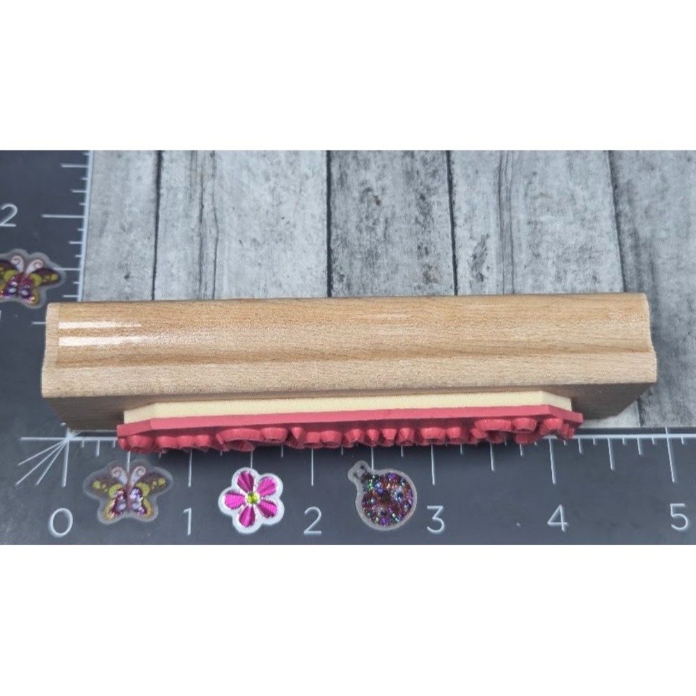 CTMH A Treasured Time Script Rubber Stamp Wood #R110 - Picture 4 of 5